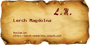 Lerch Magdolna névjegykártya