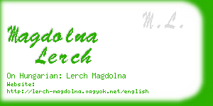 magdolna lerch business card